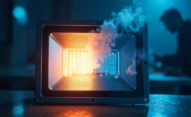 ما هو سبب احتراق جهاز العرض LED؟